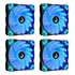 Kit Com 4 Cooler Fan 120mm 12cm Led Wind W1 Rise Mode Rm-wn