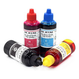 Kit Com 4 Cores De Tintas Corante Funil Serie L