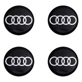 Kit Com 4 Emblema Adesivo Audi