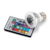 Kit Com 4 Lampada De Led 3w C 16 Cores contole Remoto