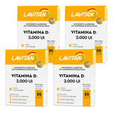 Kit Com 4 Lavitan Vitamina D 2000 Ui D3 Cimed Original