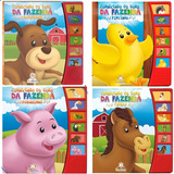 Kit Com 4 Livros Sonoros Infantis Blu Editora Conhecendo Os Sons Da Fazenda E Da Floresta Cachorro Cachorrinho Pintinho Porco Porquinho Cavalo Cavalinho