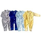 Kit Com 4 Macacões De Plush Quentinhos Inverno Bebê Menino P 0 A 1 Mês 