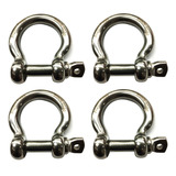 Kit Com 4 Manilhas Balão Aço Inox 10mm 3 8 
