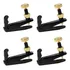Kit Com 4 Micro Afinadores Preto Dourado Violoncelo 4 4