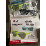 Kit Com 4 Óculos 3d LG 3d Glasses For LG Cinema 3d 