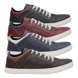 Kit Com 4 Pares De Sapatenis Masculino Casual Conforto
