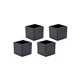 Kit Com 4 Ponteira Para Pé Cadeira Tubo Quadrado Externo 4x4cm Pvc