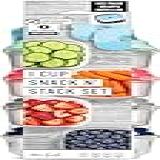 Kit Com 4 Potes E 2 Placas De Gelo Fit Fresh Stak Pak Multicor 1 Kit Com 10 Peças