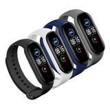 Kit Com 4 Pulseiras Premium De Silicone P Xiaomi Mi Band 5