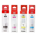 Kit Com 4 Ref Tintas Originais Canon Gi 11 G2160 G3160