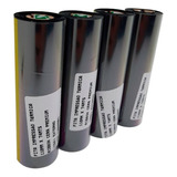 Kit Com 4 Rolos De Ribbon Cera 110x74m P Impressora Térmica