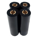 Kit Com 4 Rolos De Ribbon Cera 110x74m P Impressora Térmica
