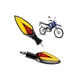 Kit Com 4 Setas De Moto Com Pisca Sequencial Universal 12V Rosca 10mm - Lente Acrílica Reforçada