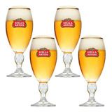 Kit Com 4 Taças Cálice Vidro Cerveja Stella Artois 250ml