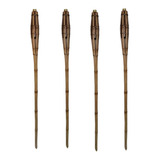 Kit Com 4 Tochas De Bambu Para Luau Iluminação Decoração