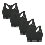 Kit Com 4 Tops Sem Costura Puma Com Costa Nadador S Bojo