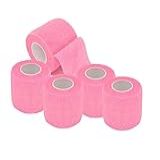 Kit Com 5 Bandagem Adesiva Elástica Flexível Jiu Jitsu 5cmx4 5m Thumb Tape Finger Tape Evita Lesões Na Mão  Rosa 