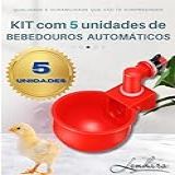 Kit Com 5 Bebedouros Para Galinha Automático Copinho Copo Bebedor Para Aves  Frangos  Codornas Com Reposição De Água Automático   LMS DW BG 1010 5