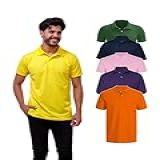 Kit Com 5 Camisetas Gola Polo Piquet 100- Poliéster