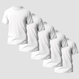 Kit Com 5 Camisetas Masculina 100% Algodão Fio 30.1 Atacado