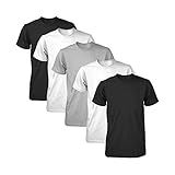 Kit Com 5 Camisetas Masculina Dry Fit Part B  Branco Preto Cinza  P 