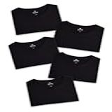 Kit Com 5 Camisetas Masculinas Básicas Preto M