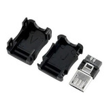 Kit Com 5 Conector Micro Usb Macho De 5 Pinos Solda