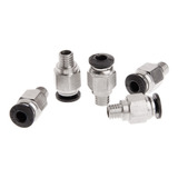 Kit Com 5 Conectores Bowden Pc4 m6 Pneumático Hotend Ptfe