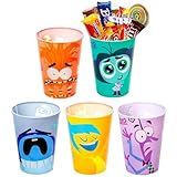 Kit Com 5 Copos Divertida Mente Sacolinha Surpresa Festa De Aniversário Lembrancinha E Decoração