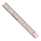 Kit Com 5 Escala Métrica Régua De Aço Inox Graduada 15cm