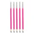 Kit Com 5 Espátulas Bastão Mista Unha Inox Com Silicone Slim