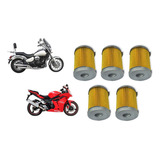 Kit Com 5 Filtros De Óleo Dafra Roadwin 250 Horizon 250