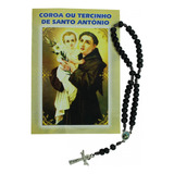 Kit Com 5 Folheto Santo Antônio Com Terço Ou Coroa