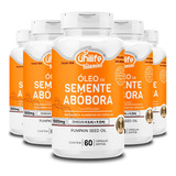 Kit Com 5 Óleo De Semente De Abóbora Unilife 60 Cápsulas Sabor Sem Sabor