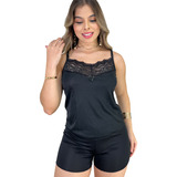 Kit Com 5 Pijamas Feminino Baby Doll Short Dormir Atacado