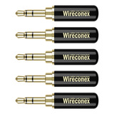 Kit Com 5 Plug Conector P2 3 5mm Trs Stereo Macho Wireconex