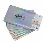 Kit Com 5 Porta Cartão Anti Fraude Por Compra Por Aproximação Contactless Anti RFID-NFC Trava Sinal De Transmissão -PRATA REFLEXIVO-