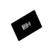 Kit Com 5 Porta Cartão Anti Fraude Por Compra Por Aproximação Contactless Anti RFID-NFC Trava Sinal De Transmissão -PRETO-