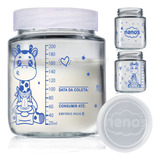 Kit Com 5 Potes De Vidro Para Leite Materno Graduação 200ml