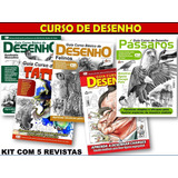 Kit Com 5 Revistas Guia Curso Básico De Desenho