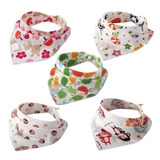 Kit Com 5 Unidades Babador Bandana Duplo Atoalhado Bebê