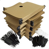 Kit Com 50 Unidades Pasta Suspensa Kraft Arquivo Acessórios