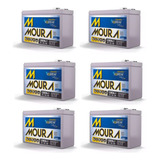 Kit Com 6 Bateria Moura 12v