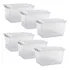 Kit Com 6 Caixa Multiuso Organizadora Brinquedos 35l
