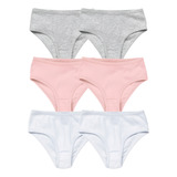 Kit Com 6 Calcinhas Infantil Em Ribana