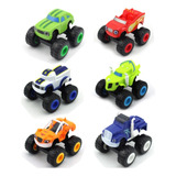 Kit Com 6 Carrinhos Blaze Monster Machines Fricção