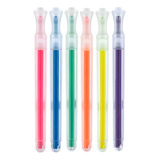 Kit Com 6 Cores Caneta Destacar Grifar Marca Texto Escola