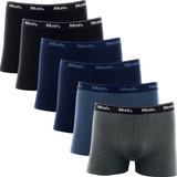 Kit Com 6 Cuecas Algodão Marca Mash Box Masculina Cotton