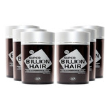 Kit Com 6 Fibras De Queratina Em Pó Super Billion Hair 25g